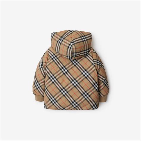 burberry reversible jacket big boys|reversible check nylon puffer jacket.